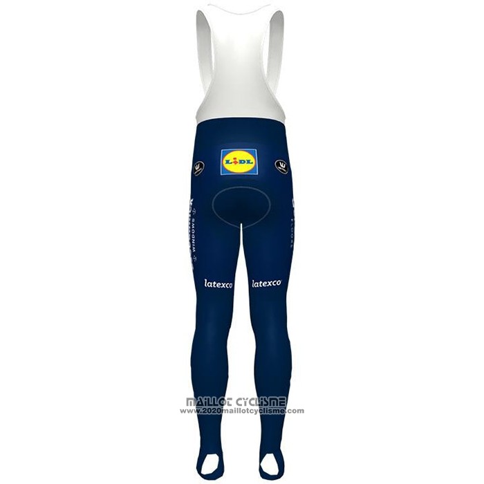 2021 Maillot Cyclisme Deceuninck Quick Step Bleu Manches Longues et Cuissard